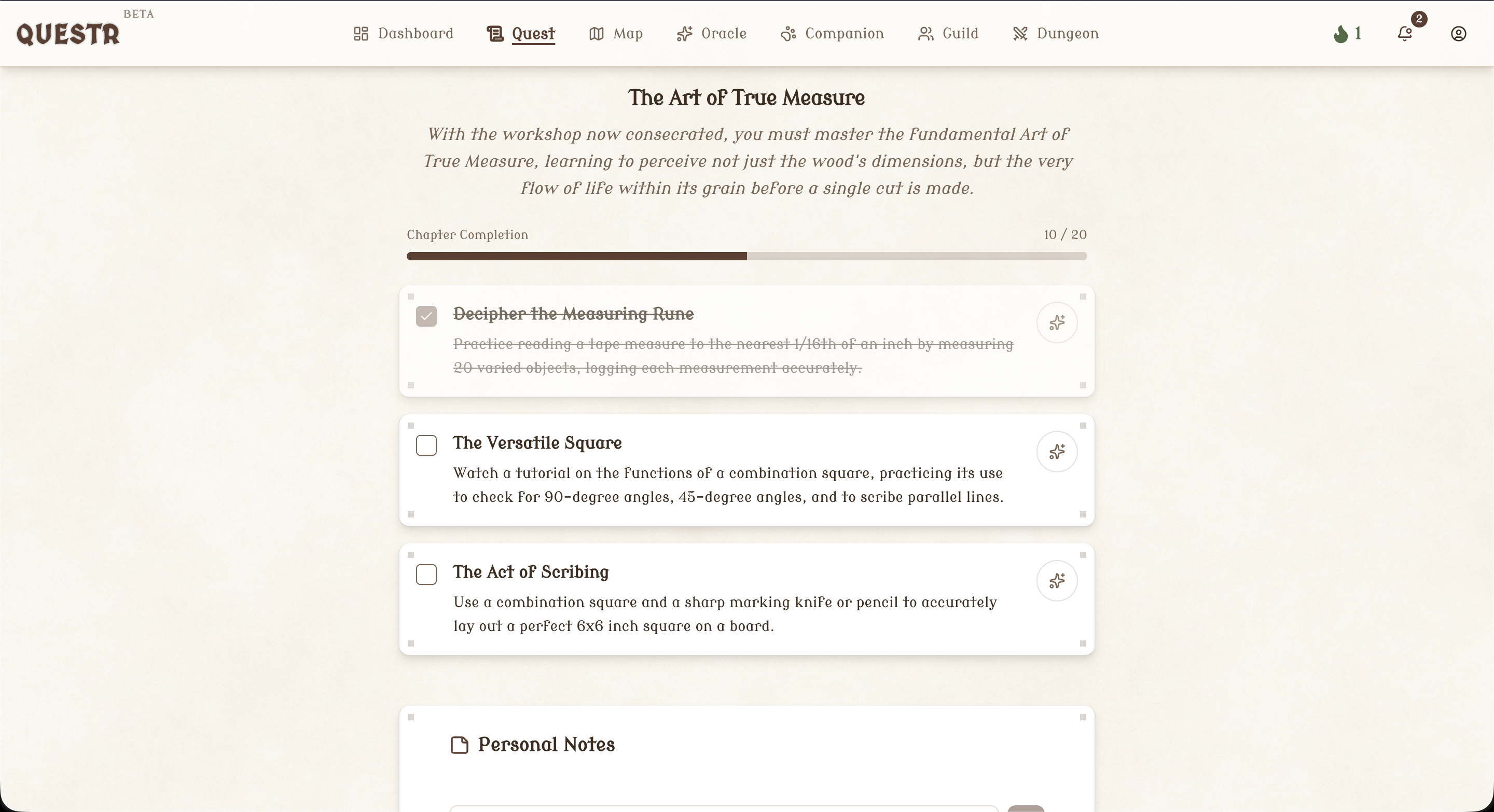 Questr Interface